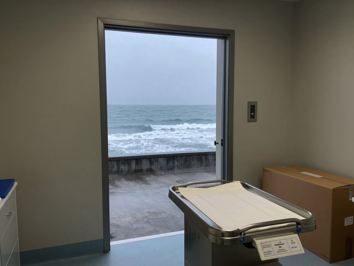 Lactation Scale Cart Ocean Doorway Suite in inside an imaging suite in Brunswick, Melbourne