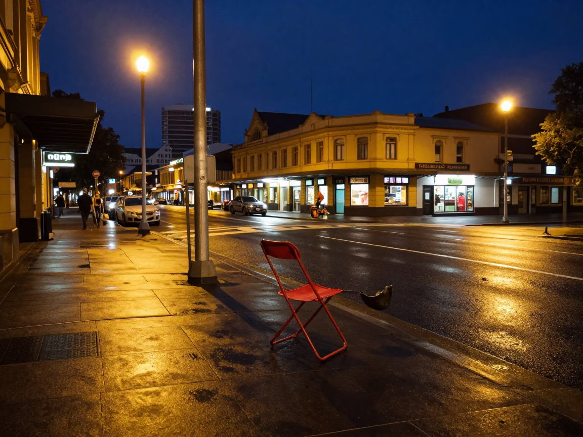 Ladle at Midnight Light in Hobart in in Hobart, Tasmania, Australia