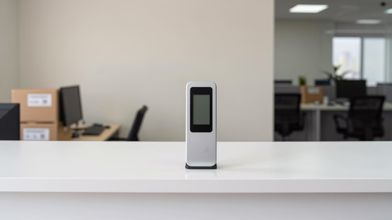 Lagos Office Reception Queue Number Paddle Midday in inside a coworking floor near Lagos
