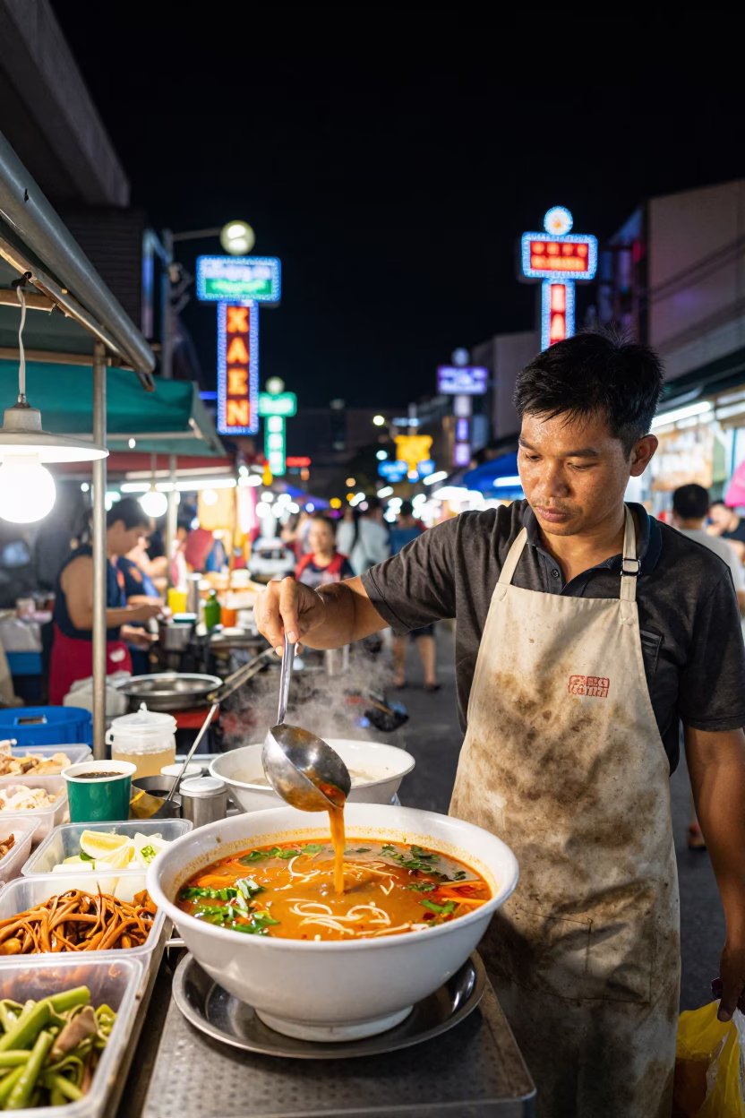 Laksa at The Deepest Night Sky Light in Bangkok in in Bangkok, Thailand