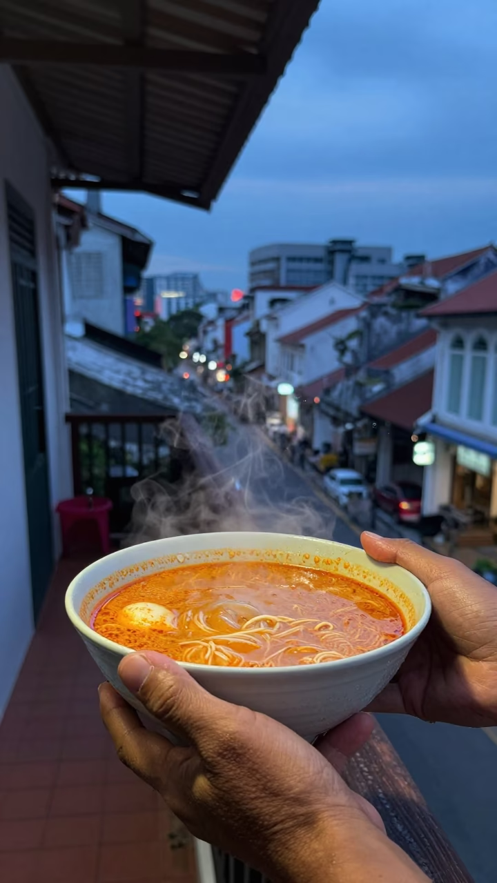 Laksa in George Town in in George Town, Malaysia