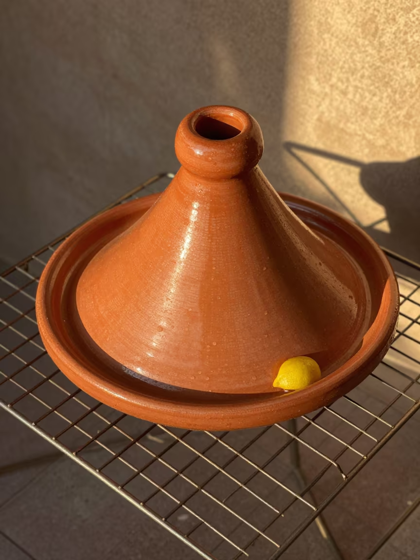 Lamb Tagine with Preserved Lemon on Bakery Rack in on a bakery cooling rack in Riyadh
