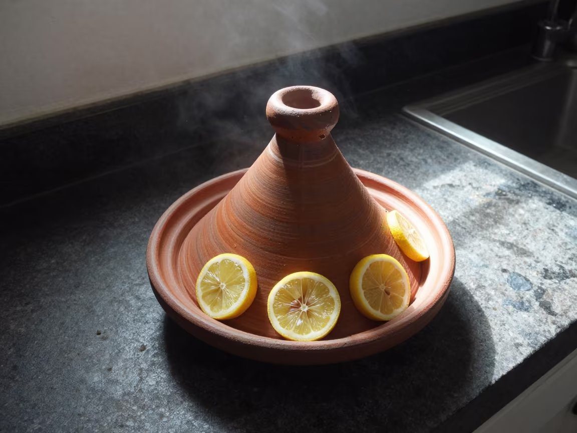 Lamb Tagine with Preserved Lemon on Kigali Worktop in on a kitchen worktop in Kigali