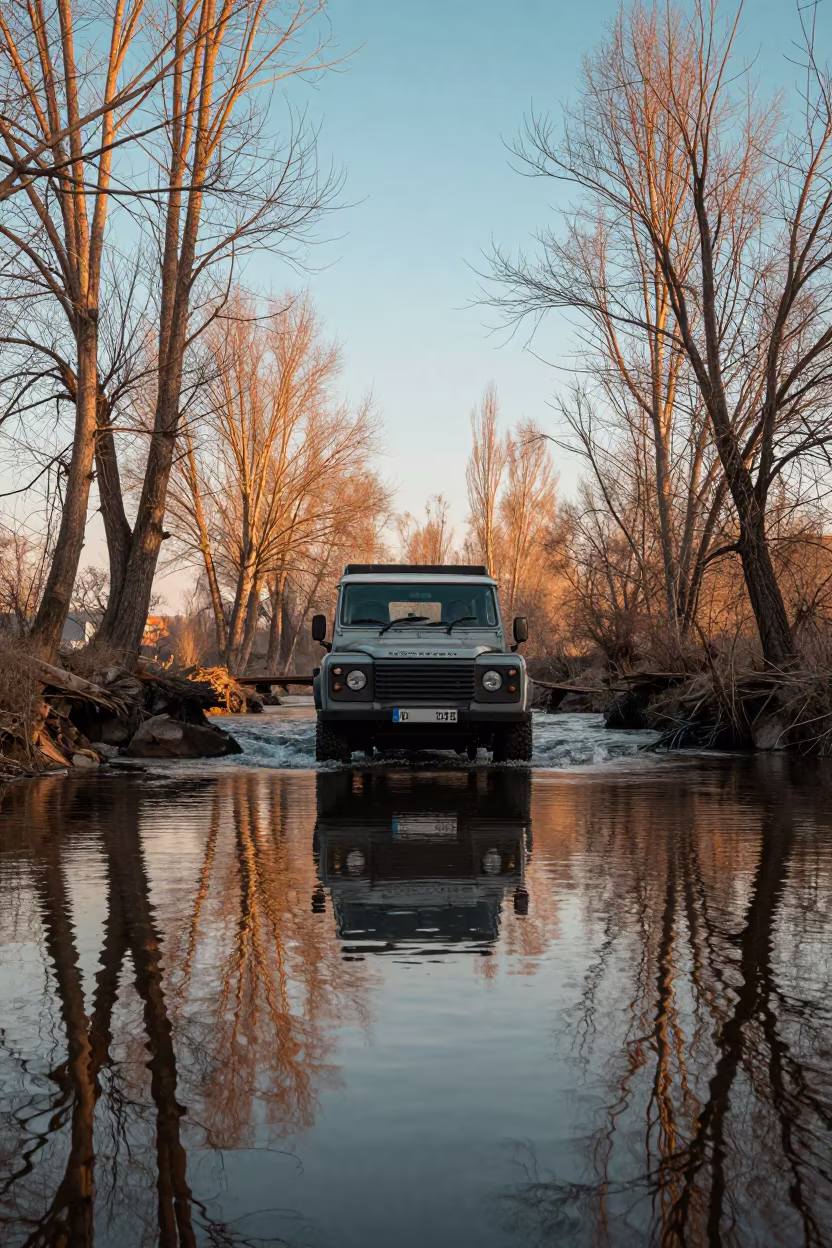 Land Rover River Crossing Winter Turkey in in Turkey
