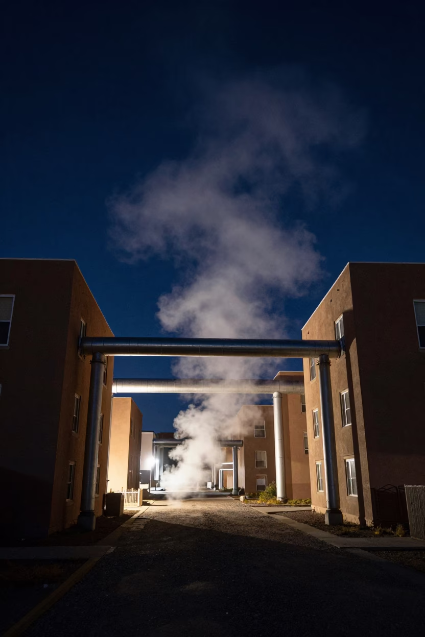 Landscape in Santa Fe at Midnight Light in in Santa Fe, New Mexico, United States