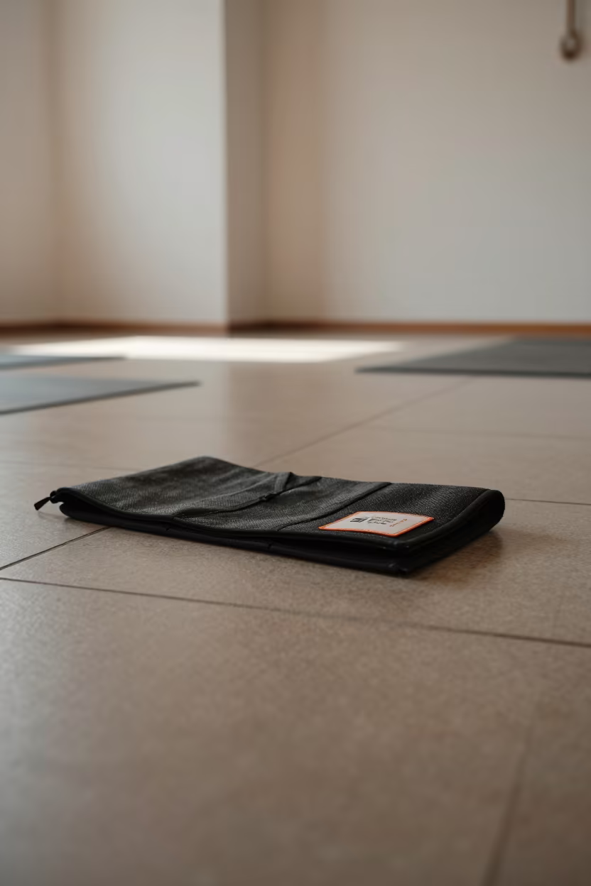 Lane Rope Patch Kit on Studio Floor in inside a yoga studio before the session begins near Mysore