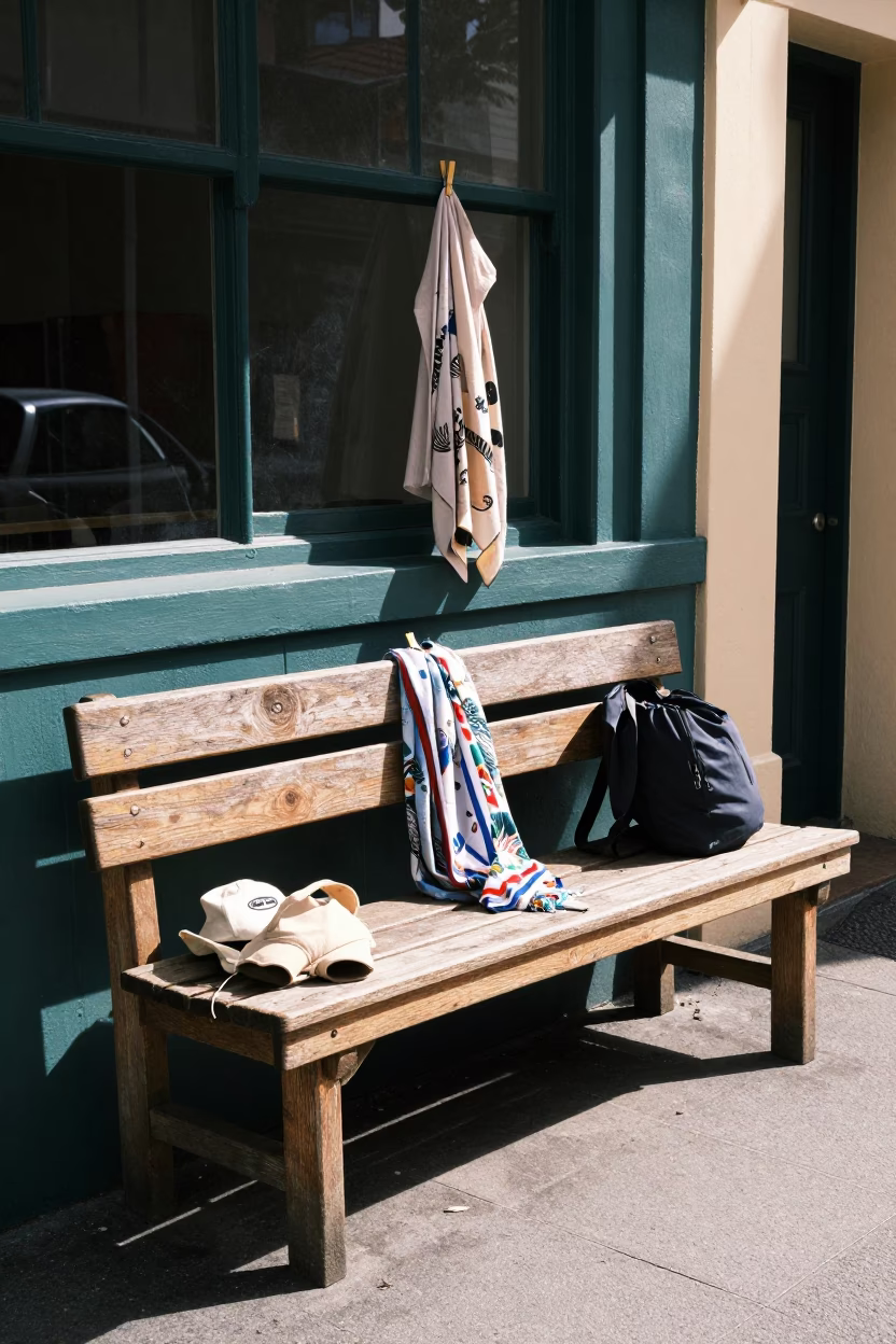 Laneway Bench in Perth in in Perth, Western Australia, Australia