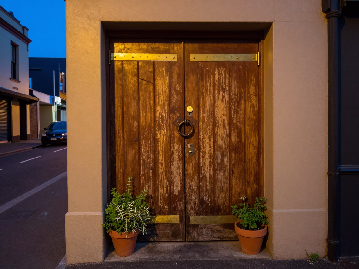 Laneway Door in Hobart in in Hobart, Tasmania, Australia