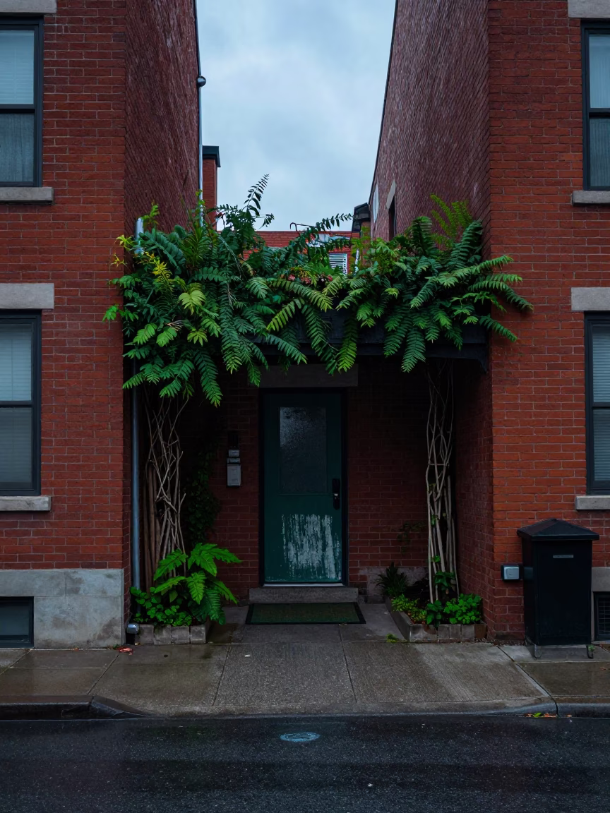 Laneway Entrance in Toronto in in Toronto, Ontario, Canada