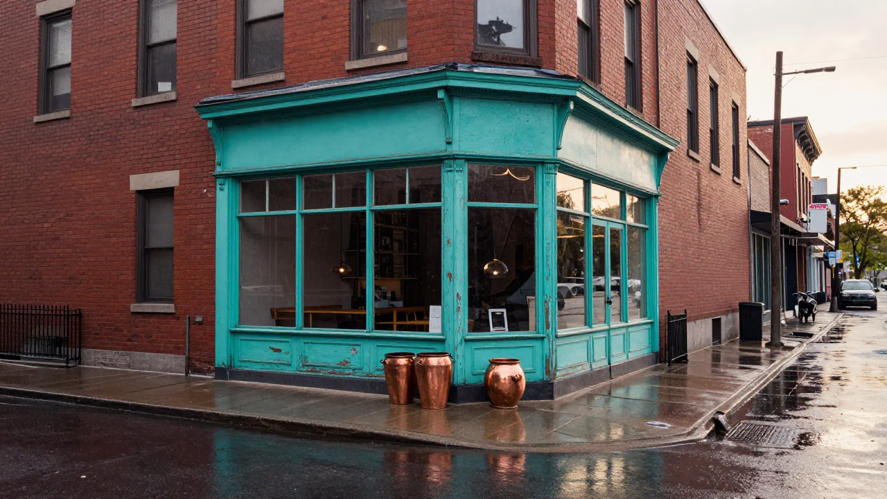 Laneway Storefront in Toronto in in Toronto, Ontario, Canada