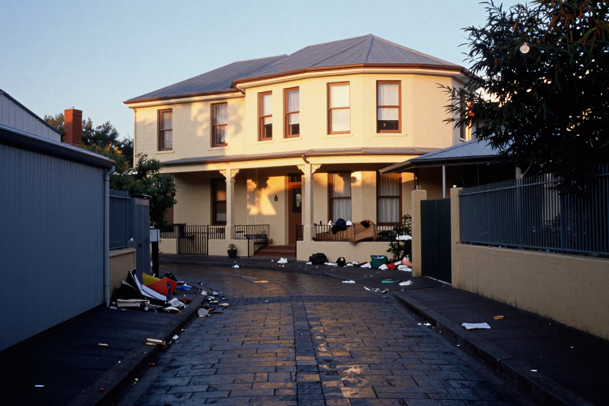 Laneway Threshold in Adelaide in in Adelaide, South Australia, Australia