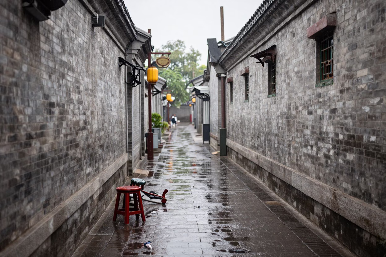 Lantern at First Light in in Beijing, China