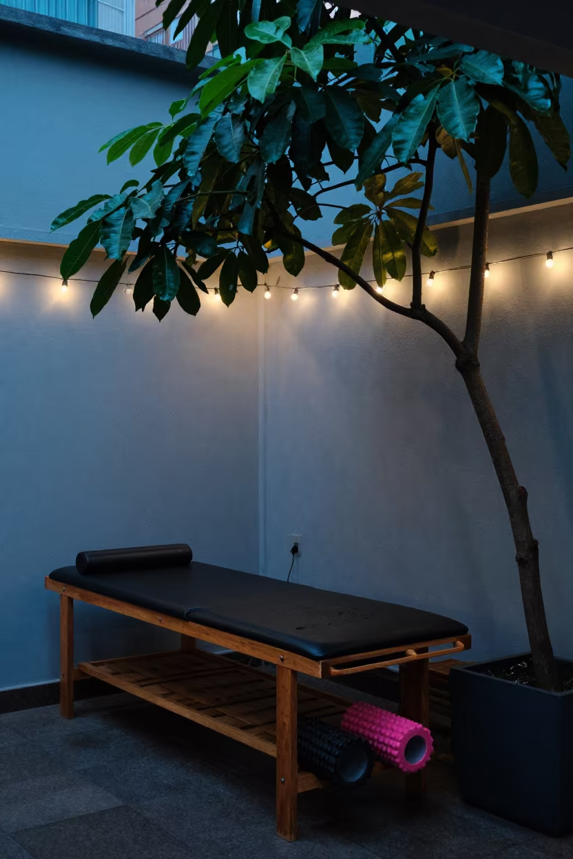 Lap Board Cart Monsoon Recovery Lounge Nagpur in inside a recovery lounge beside foam rollers in Nagpur