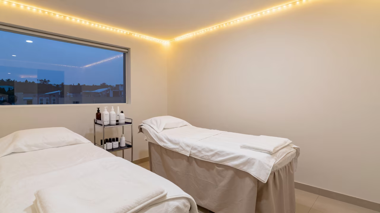 Lash Pillowcase Bin in Huánuco Twilight Room in inside a skincare treatment room in Huánuco