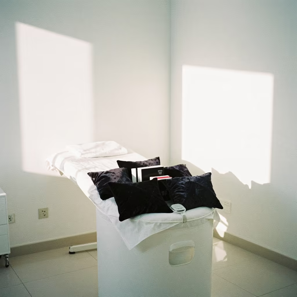 Lash Pillowcase Laundry Bin in Muş Treatment Room in inside a skincare treatment room in Muş