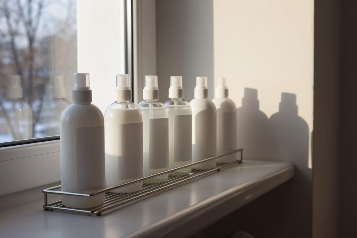 Lash Shampoo Rail in North Light in inside a nail studio near Białystok