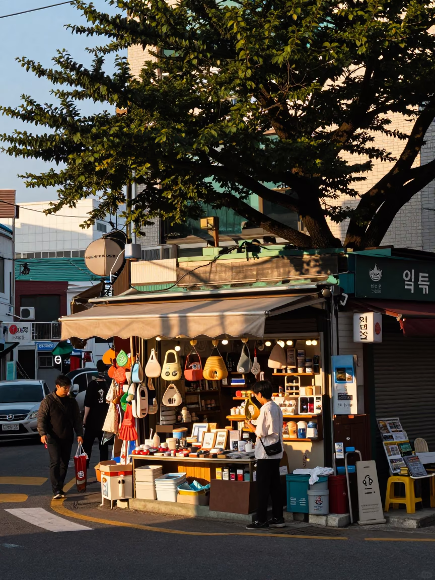 Late Afternoon at The Late Afternoon Light in Busan in in Busan, South Korea