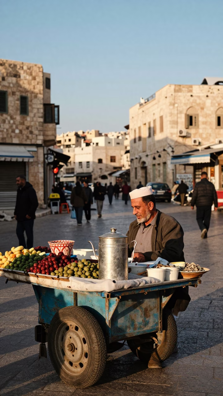 Late Afternoon in Amman at Clear Late-afternoon Light in in Amman, Jordan