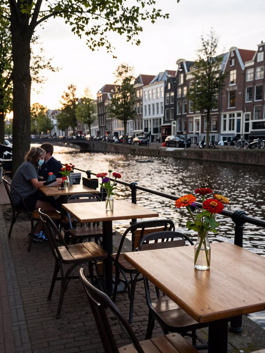 Late Afternoon in Amsterdam at The Late Afternoon Light in in Amsterdam, Netherlands