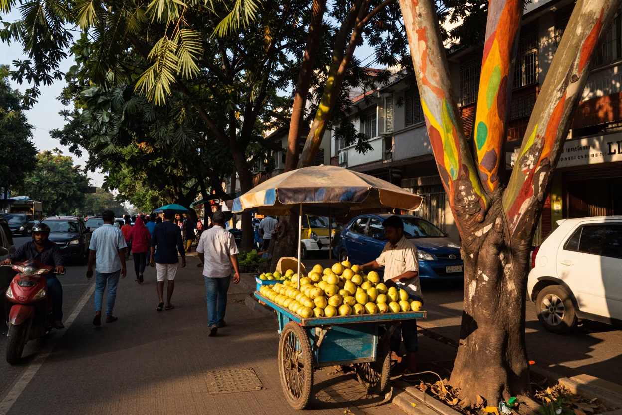 Late Afternoon in Chennai at The Late Afternoon Light in in Chennai, India
