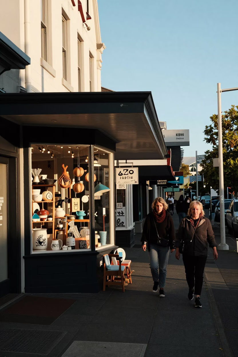 Late Afternoon in Christchurch at The Late Afternoon Light in in Christchurch, New Zealand