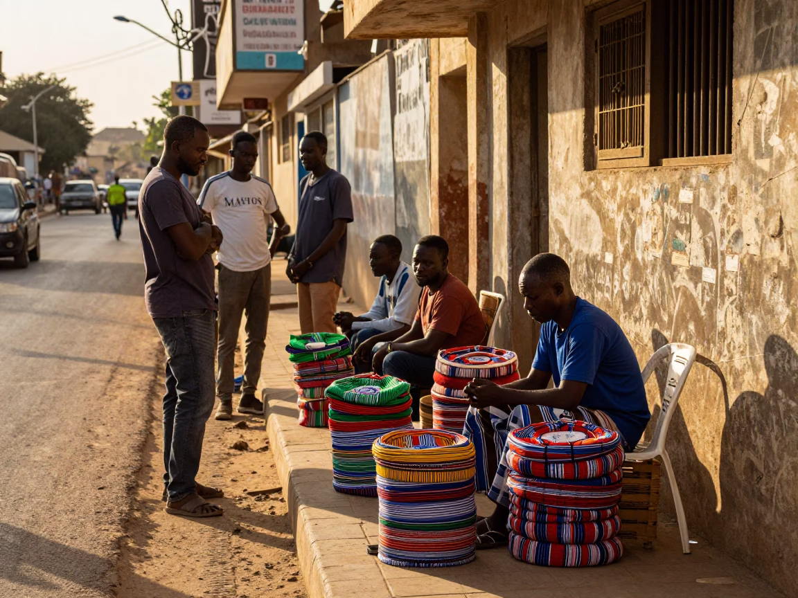 Late Afternoon in Dakar at The Late Afternoon Light in in Dakar, Senegal