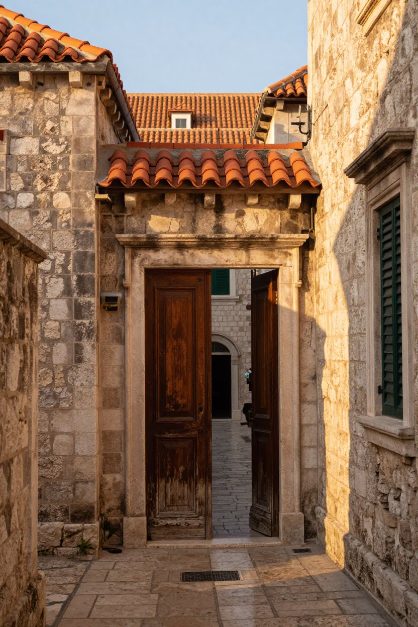 Late Afternoon in Dubrovnik at Late Afternoon Light in in Dubrovnik, Croatia