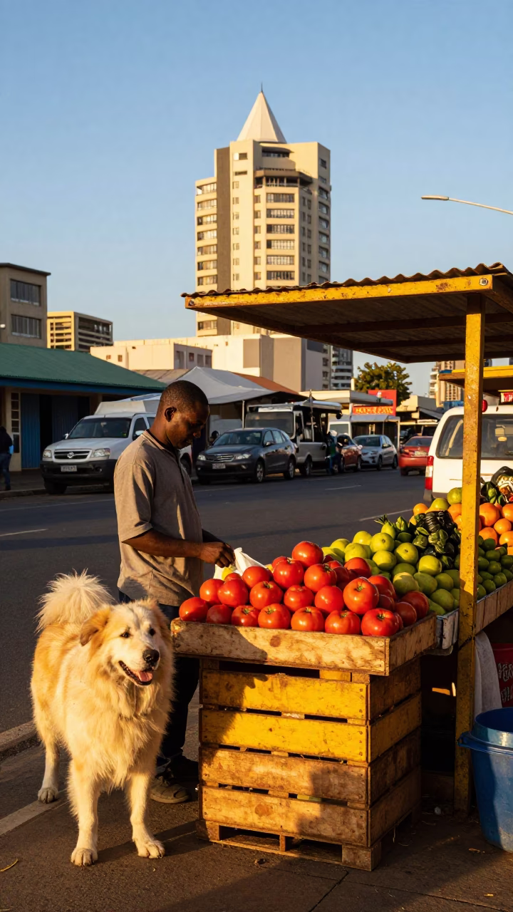 Late Afternoon in Durban at The Late Afternoon Light in in Durban, South Africa