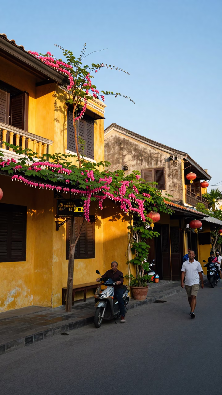 Late Afternoon in Hoi An at The Late Afternoon Light in in Hoi An, Vietnam