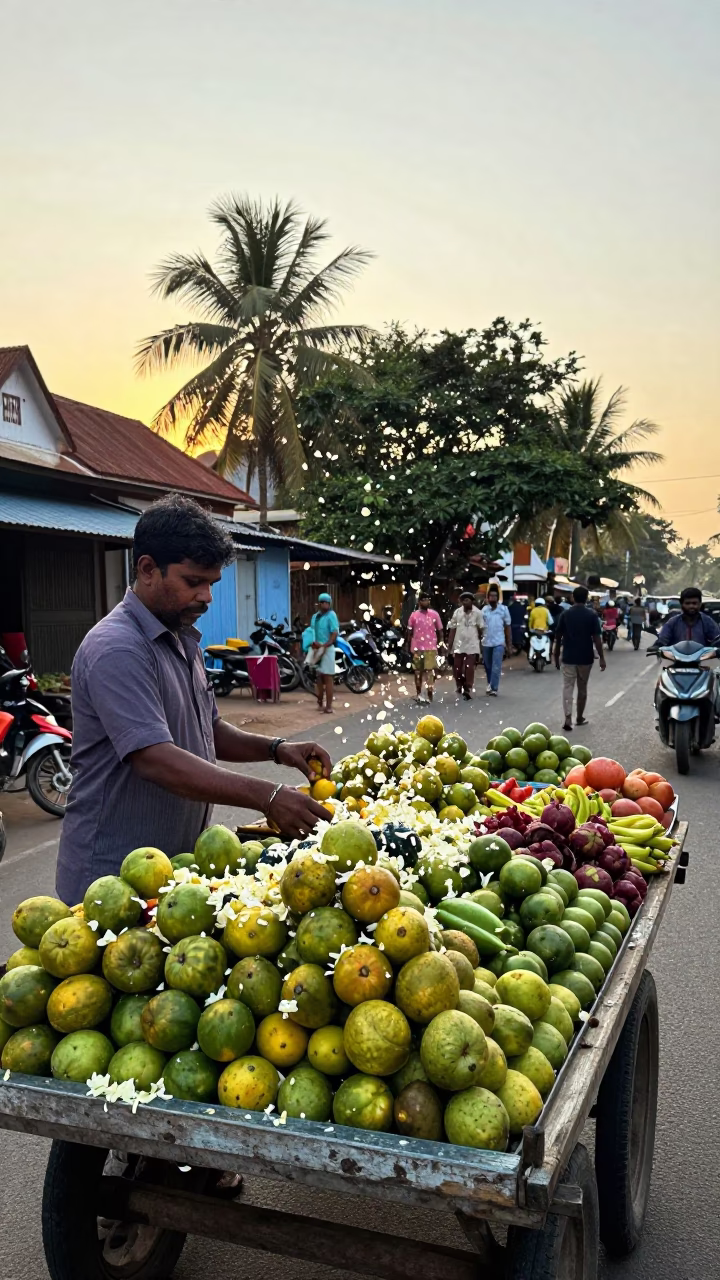 Late Afternoon in Kochi at The Late Afternoon Light in in Kochi, India