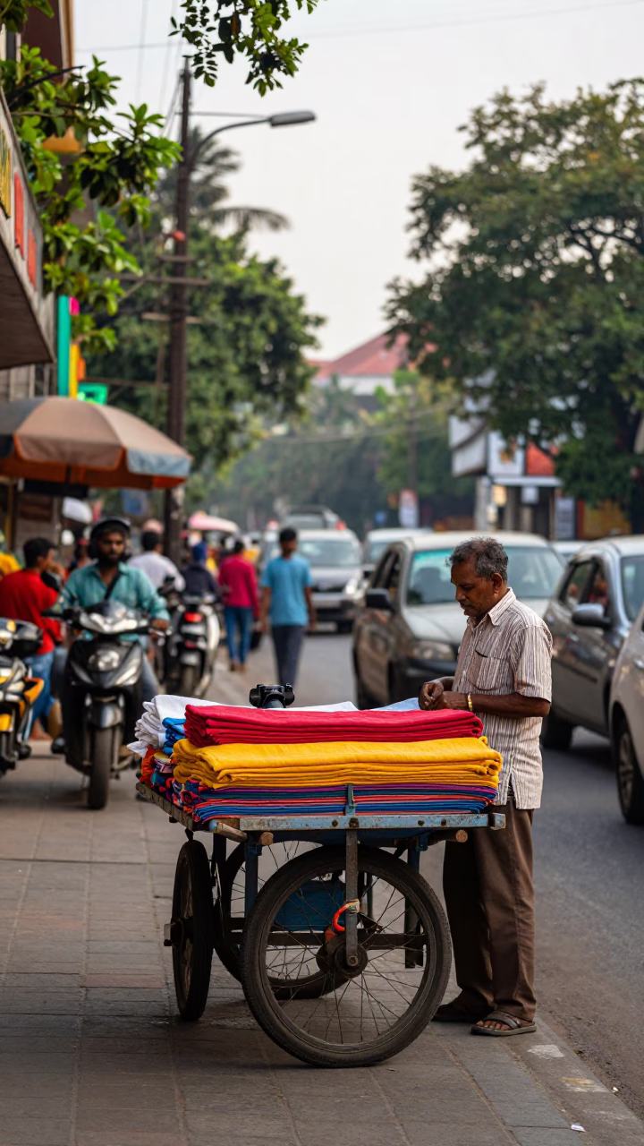 Late Afternoon in Kolkata at The Late Afternoon Light in in Kolkata, India