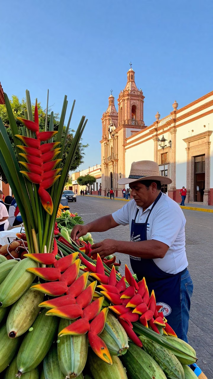 Late Afternoon in Merida at Clear Late-afternoon Light in in Merida, Mexico