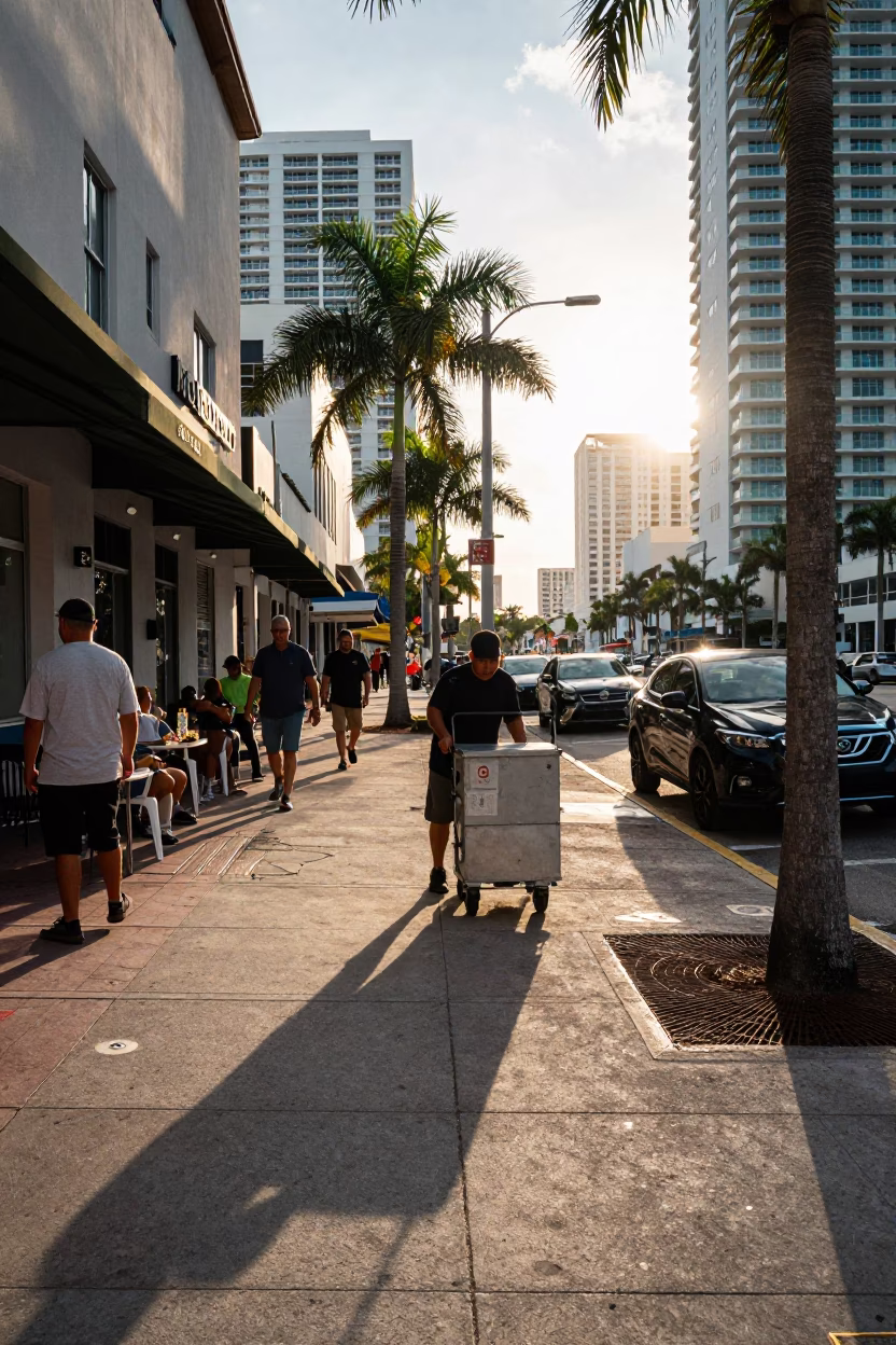 Late Afternoon in Miami at The Late Afternoon Light in in Miami, Florida, United States