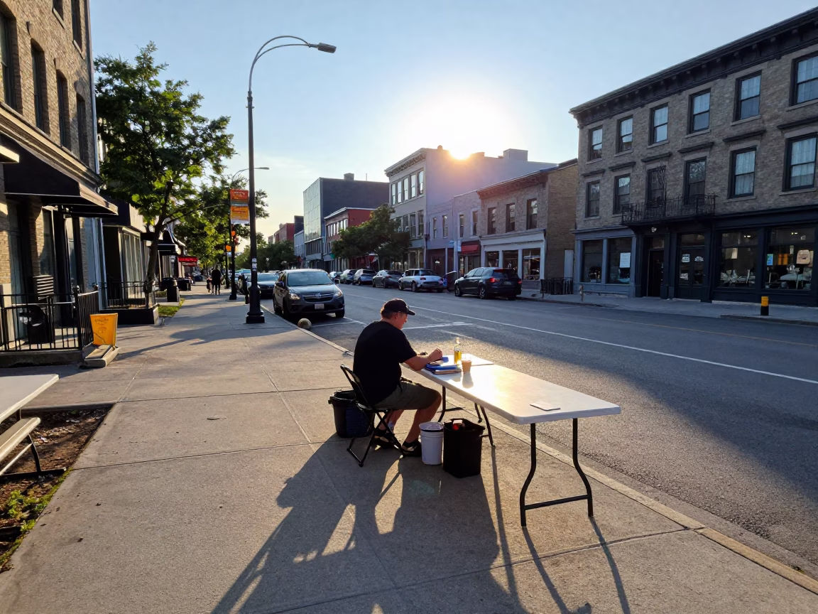 Late Afternoon in Montreal at The Late Afternoon Light in in Montreal, Quebec, Canada