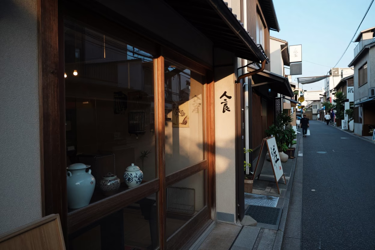 Late Afternoon in Osaka at The Late Afternoon Light in in Osaka, Japan