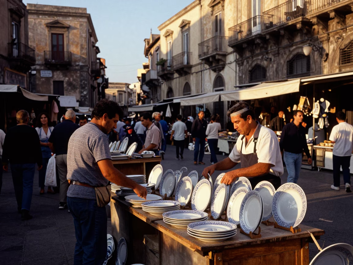 Late Afternoon in Palermo at The Late Afternoon Light in in Palermo, Italy