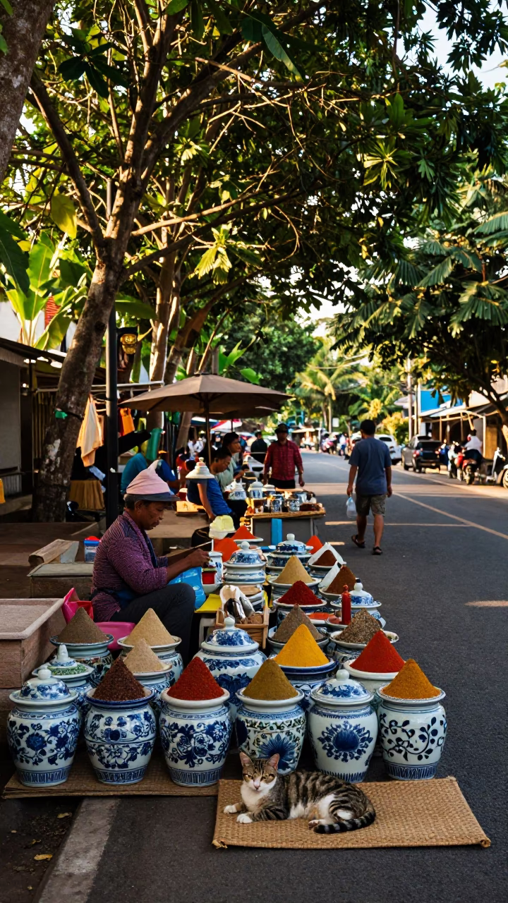 Late Afternoon in Phuket at Clear Late-afternoon Light in in Phuket, Thailand
