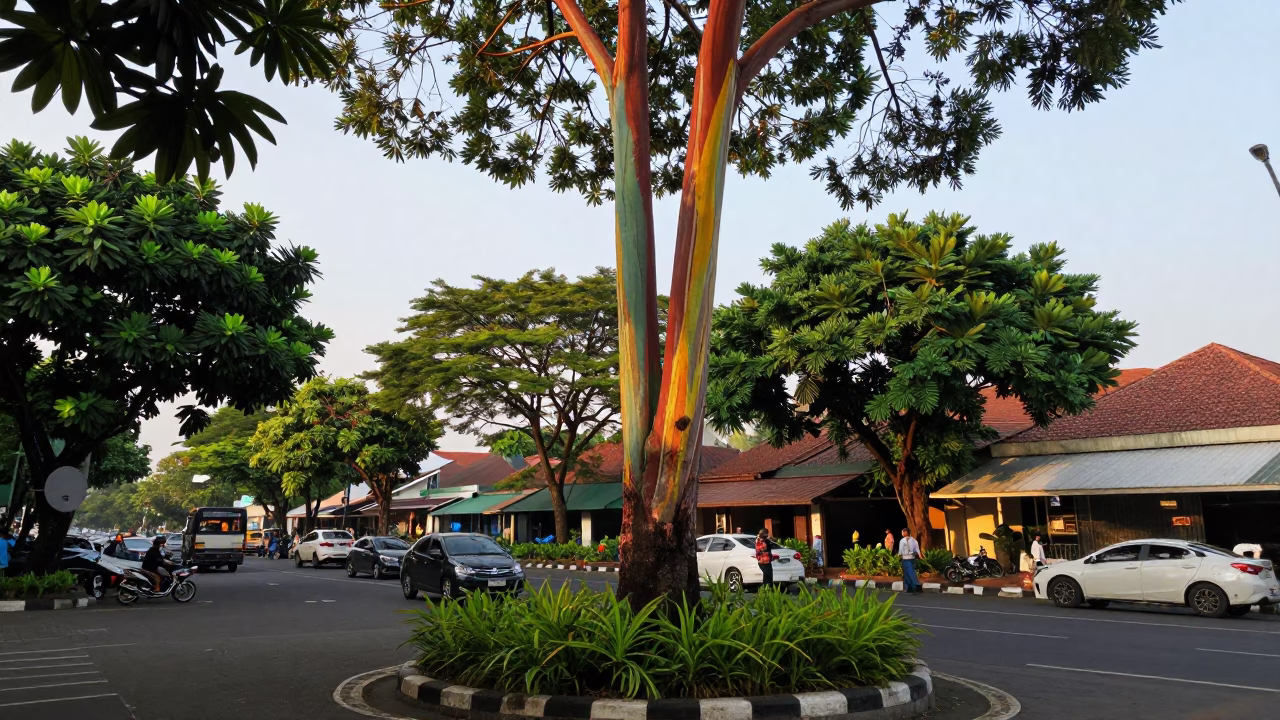 Late Afternoon in Surabaya at The Late Afternoon Light in in Surabaya, Indonesia