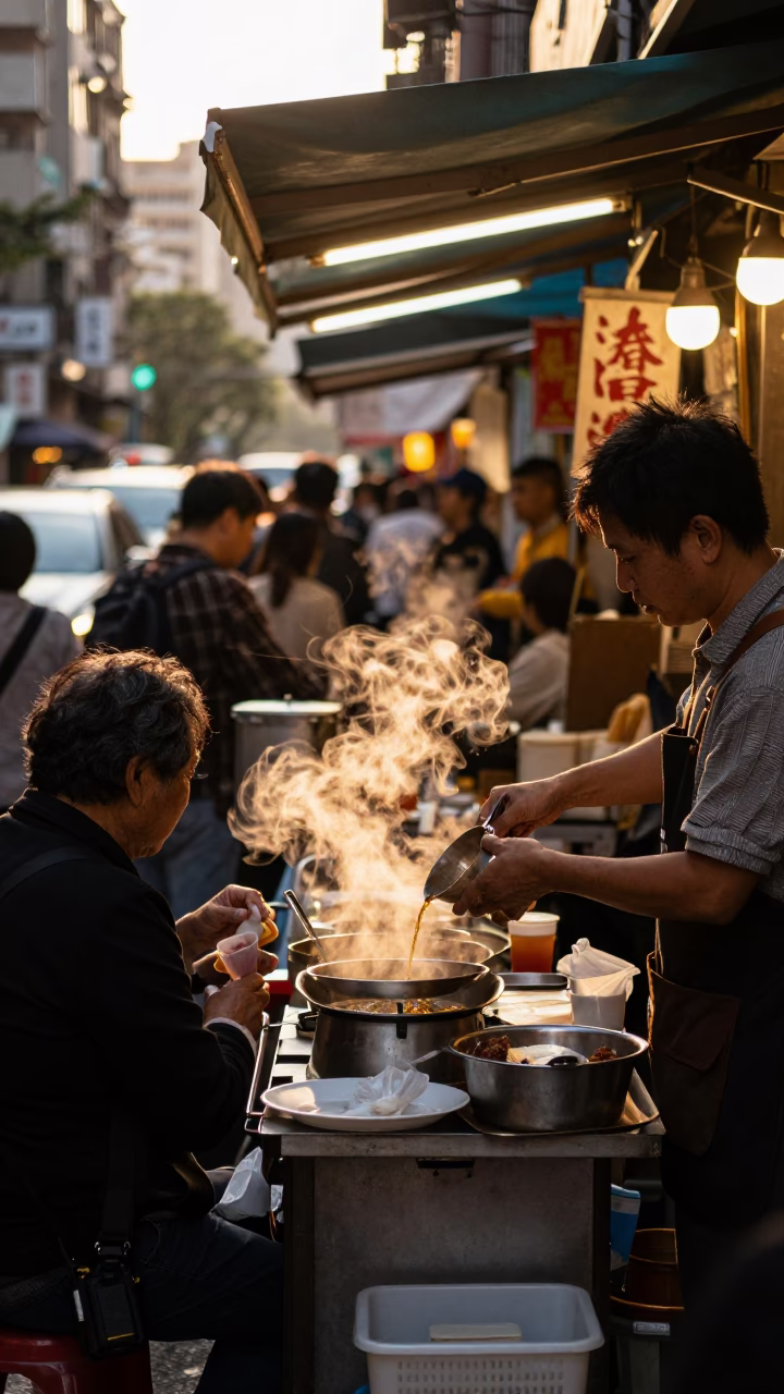 Late Afternoon in Taipei at The Late Afternoon Light in in Taipei, Taiwan