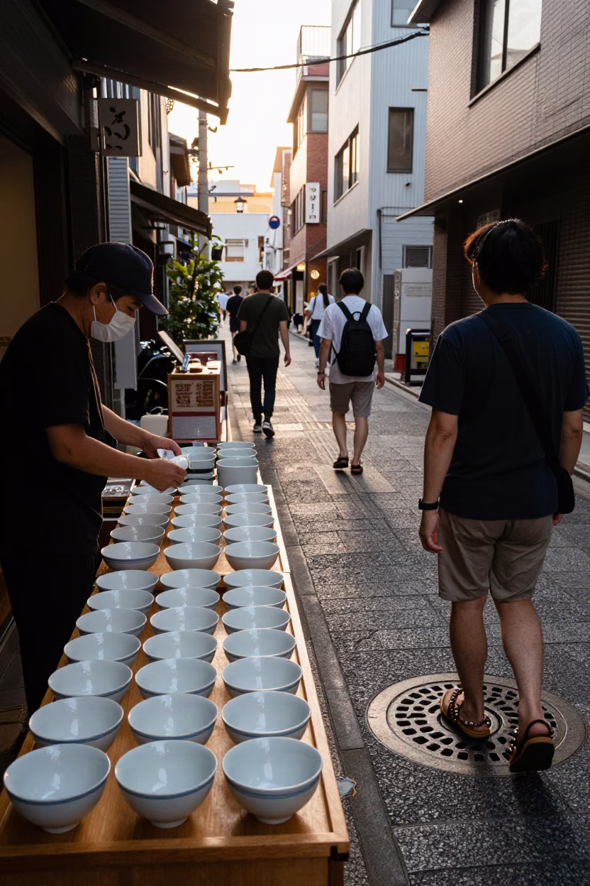 Late Afternoon in Tokyo at Late Afternoon Light in in Tokyo, Japan