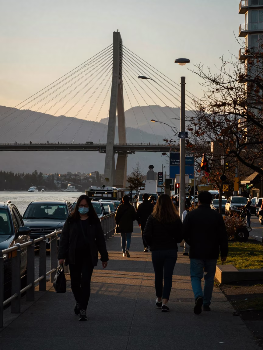 Late Afternoon in Vancouver at The Late Afternoon Light in in Vancouver, British Columbia, Canada