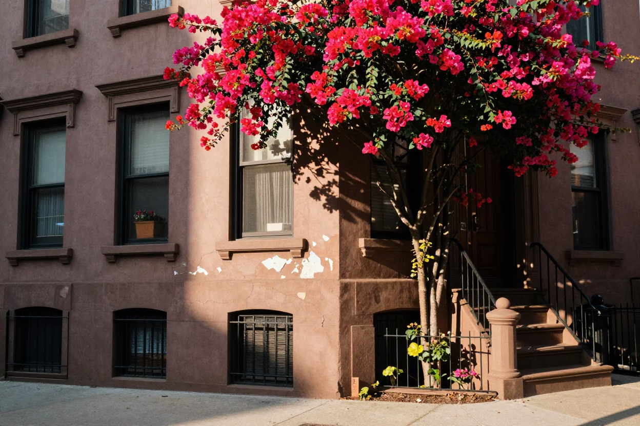 Late Afternoon Light on Bougainvillea in Chicago in in Chicago, Illinois, United States