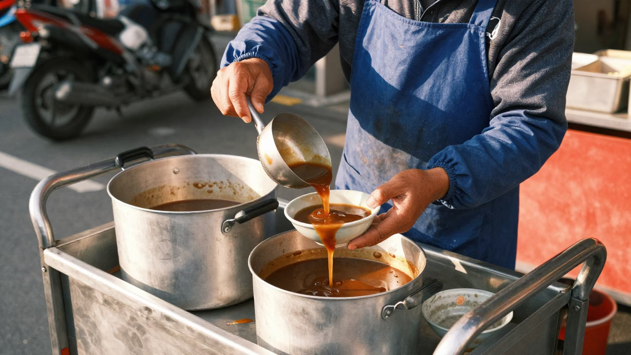 Late Afternoon Light on Cart in in Tainan, Taiwan