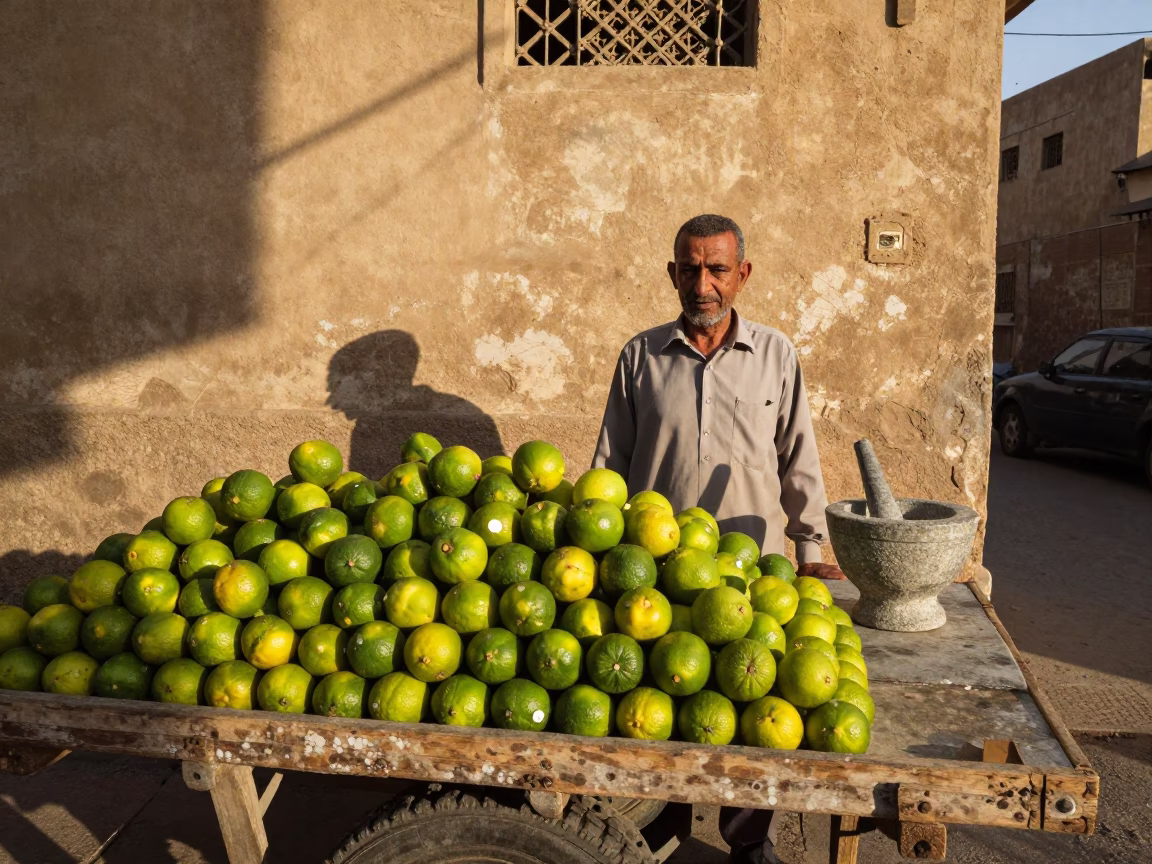 Late Afternoon Light on Fresh Fruit in Cairo in in Cairo, Egypt