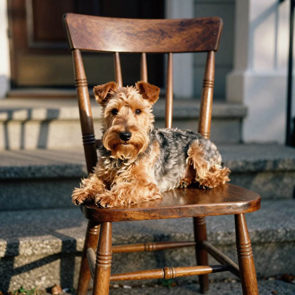 Late Afternoon Light on Silky Terrier in Philadelphia in in Philadelphia, Pennsylvania, United States