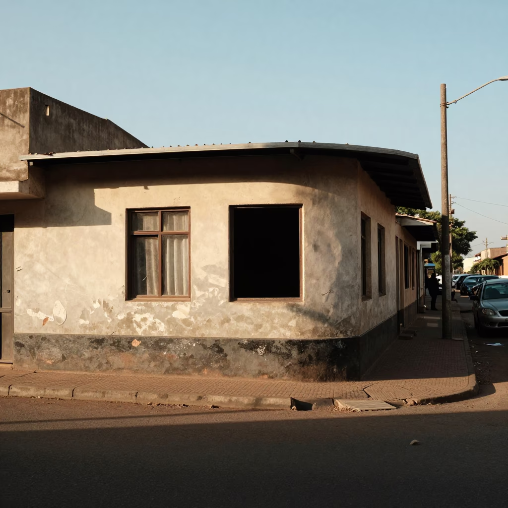 Late Afternoon Street Scene in Johannesburg South Africa with Lived In Interior Details in in Johannesburg, South Africa