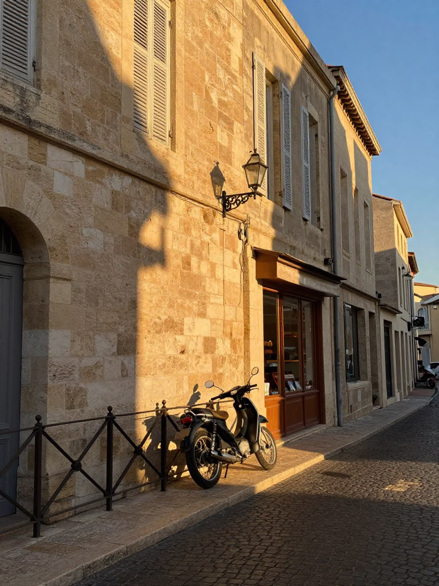 Late afternoon street scene in Marseille France with traditional architecture and local life in in Marseille, France