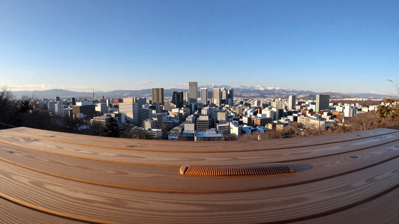 Late Afternoon Sunlight and Cityscape View in Sapporo Japan in in Sapporo, Japan