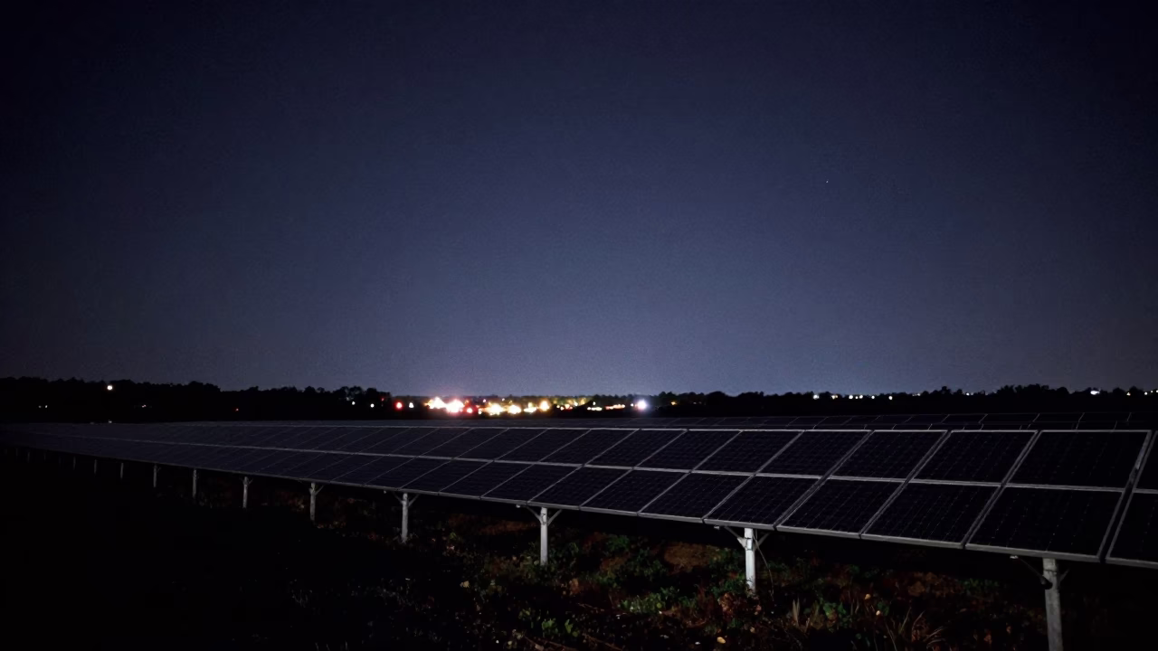 Late At Night Light on Horizon Shot in Nashville in in Nashville, Tennessee, United States