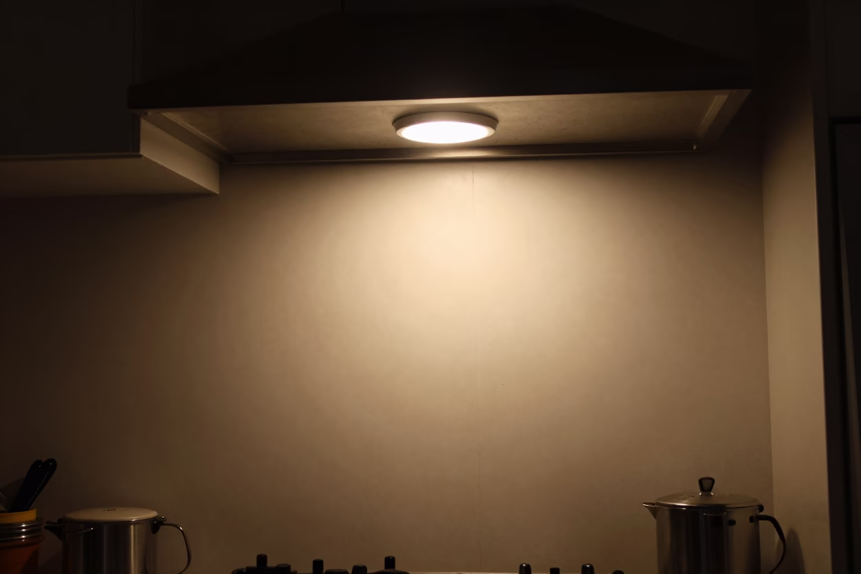 Late At Night Light on Kitchen Interior in Hobart in in Hobart, Tasmania, Australia